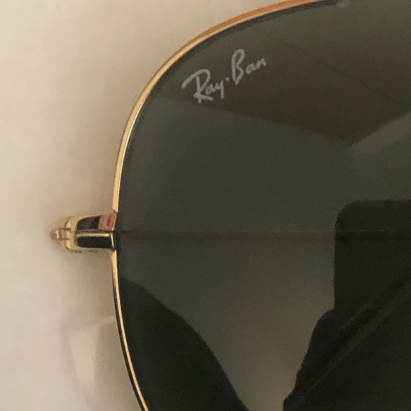 BRAND NEW 100% AUTHENTIC RAY BAN AVIATORS- 58mm - Picture 2 of 6